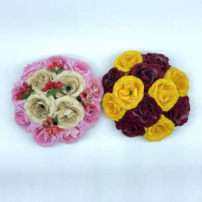 Maahal Artificial Flower Juda/ Bridal/ Gajra/Bun Hair Accessories For Women&Girls Bun