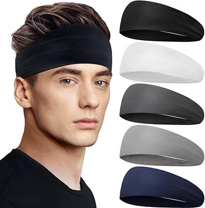 Alipzone Mens Headband - Running Sweat Head Bands for Sports - Athletic Sweatbands Head Band