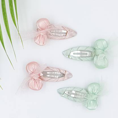 AMBAR Tick tack cherry clips - Pink and green Tic Tac Clip