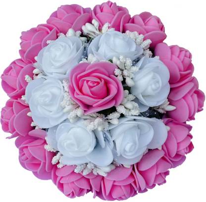 VinshBond Artificial flower Full Juda Bun Hair Flower Gajra for Wedding and Parties Bun