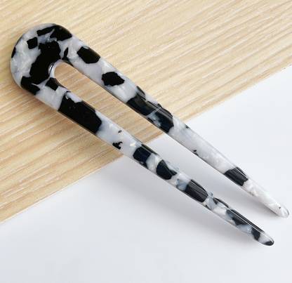 Zemania French Hair Fork Tortoise Shell U Shape Updo Hair Pins Clips for Thin Thick Hair Hair Clip