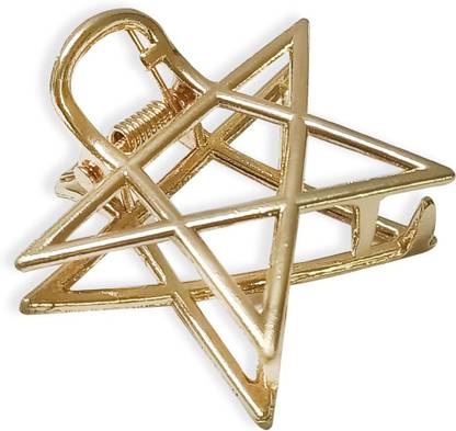 Oomph Gold Tone Star Shape Hair Clutch Hair Clip Hair Claw