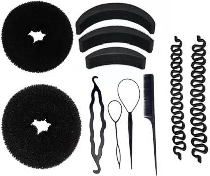 shiv sakti Hair Styling Tools Bun Maker Combo Offer (SETOF 11 Pcs) Hair Accessory Set