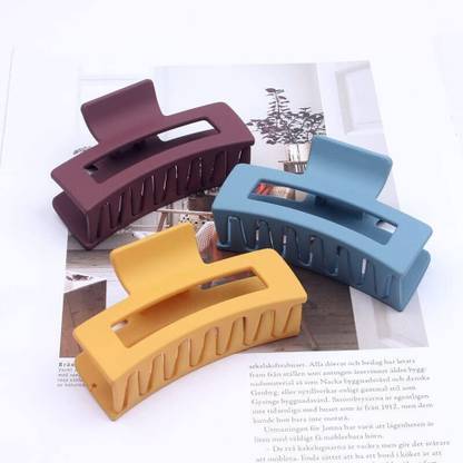 SassyTouch Matte Large Hair Claw Clip Grab Clamp Candy Color Barrette Hair Clip