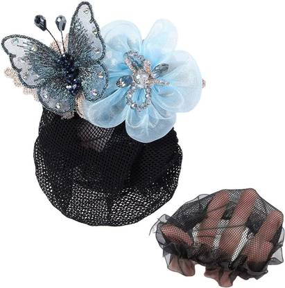 sannidhi Hair Bun Accessories for Women Stylish Flower Bun Maker for Hair Butterfly Hair Accessory Set