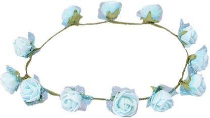 Loops n knots Princess Collection Sky Blue Tiara for Girls & Women-for Birthday & Wedding Head Band