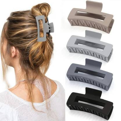 Krenoz Latest Matte Hair Claw Aesthetic Colors Girls hair Accessories Jumbo Strong Hold Hair Claw