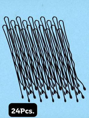 Basicare Bobby Hair Pins - Pack of 24pcs (Black) | Strong & Secure Hold Hair Pin