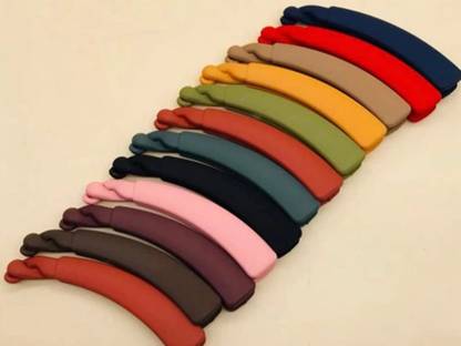 sparkal Korean style Women's and Girls multi Hair Banana Clips Pack of 12 Hair Clip