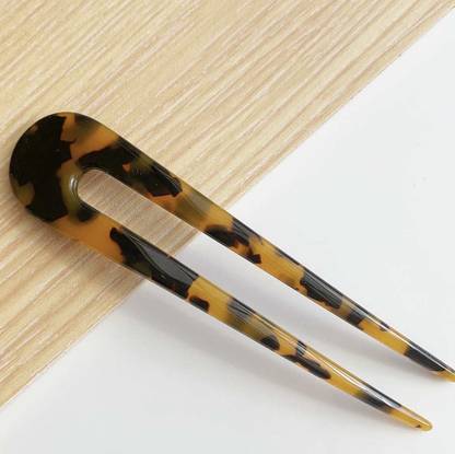 Zemania French Hair Fork Tortoise Shell U Shape Updo Hair Pins Clips for Thin Thick Hair Hair Clip