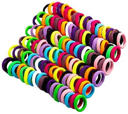 MANODHRUVA Hair Tie Soft Tiny Small Elastic Rubber Hair Bands Braiding, Pack of 100 Rubber Band