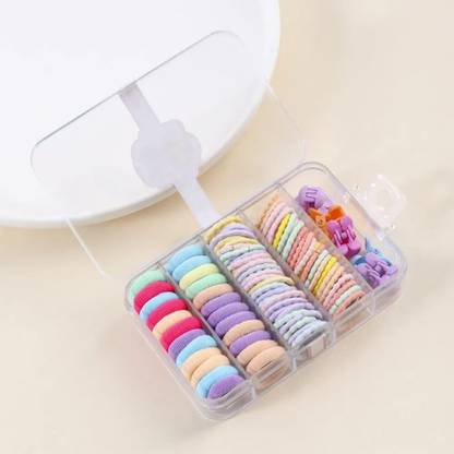 Bling Bell Kid Hair Accessories Set for Girls – 70+ Floral & Elastic Hair Bands, Mini Clips Hair Accessory Set