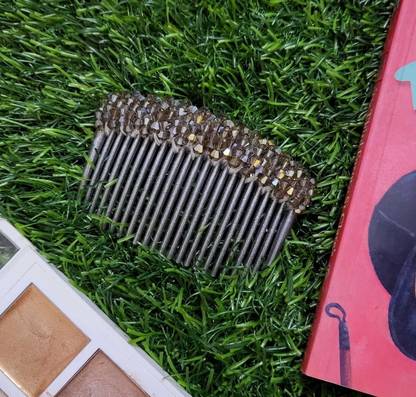 DEEPTI CHANDNA DESIGNS Exclusive & Elegant Embellished Brownish Grey Comb Hair Clip For Women/Girls Bun Clip