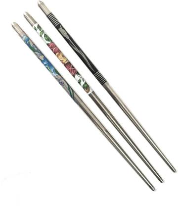Triply9 MEATL MULTICOLOUR BUN STICK (19 cm) (pack of 3) Bun Stick