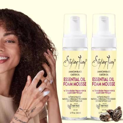 Calldrishe Styling Mousse Hair Foam Mousse Castor Oil Hair Mousse Styling Braid Extension
