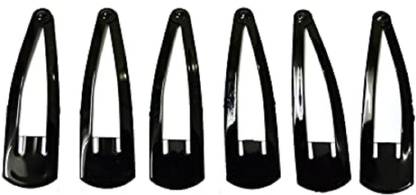 Invata Black Small Tik Tak - Set of 6 Tic Tac Clip (Black) for Girls Tic Tac Clip