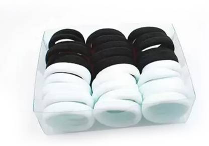 Aadvik Daily use Ponytails Hair Ties Elastic Rubber band Soft & Strong (Pack of 30) Rubber Band