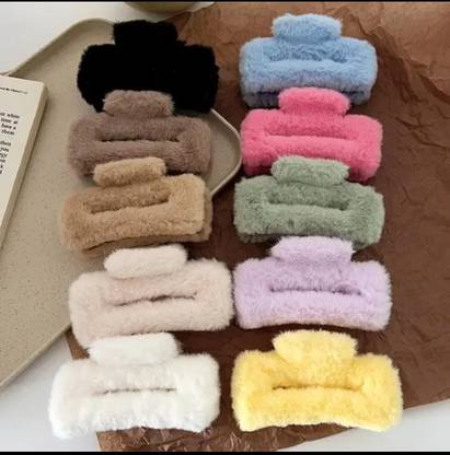 SARA Fur reactangle hair clutcher hair claw clip pack of 2 pcs Hair Claw