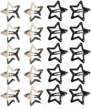 AKADO STAR CLIP 5PC BLACK 5PC SILVER Tic Tac Clip