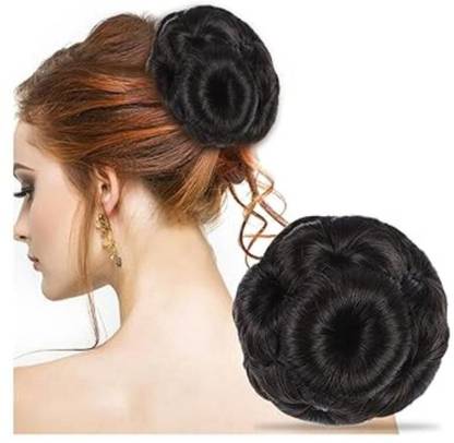 JANAKIVALAV Hair Accessories Stylish Juda Hair Buns Clip Extension for Women(Black) Bun