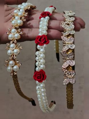 Golden Lion 03 Pcs New design for girls and women Hair Band  (Multicolor)