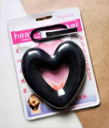 Aspire T Hair Donut Heart Shape Bun Hair Styling Bun Maker hair Accessories (Pack of 1) Bun