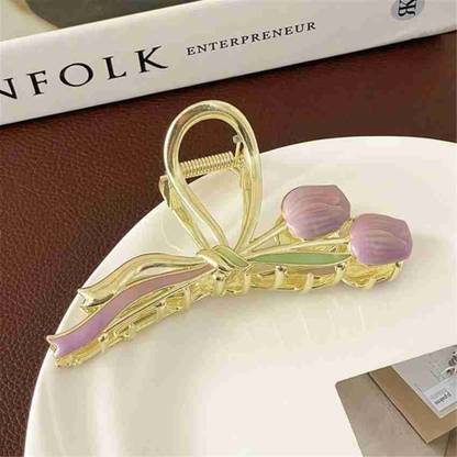 BEING BELLA 1 Pcs Tulip Trendy Hair Pin Claw Clip for Girls and Wome Hair Claw