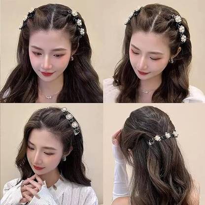 Xroncinz Braided Hair Clips for Women Sparkling Crystal Stone Rsvelte Braided Hair Back Pin