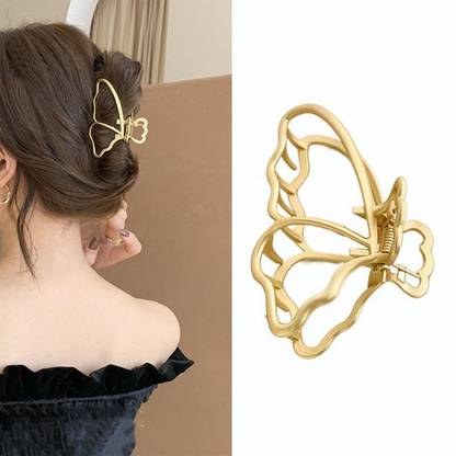 Krenoz Gold Butterfly Hair Clip Metal Butterfly Hair Cute Gold Hair Clip Accessories Hair Claw