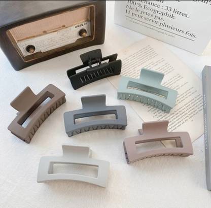 tbh 6 Combo hair accessory for Women Claw clip Anti-Slip Matte Square hair clips Hair Clip