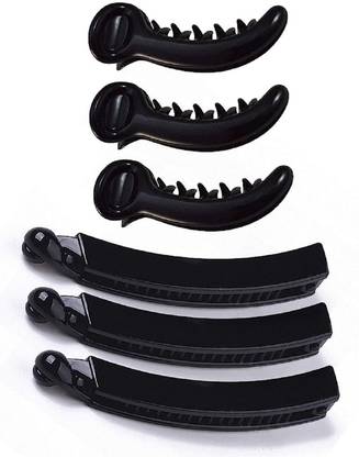 SABRAKAR Combo of 3 Small hair clips and 3 Long Banana Cluchers Banana Clip