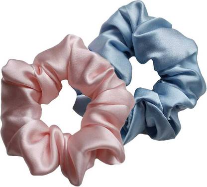 IndusArt Luxury satin Silk XL Scrunchie Collection Pack of Six Rubber Band Rubber Band