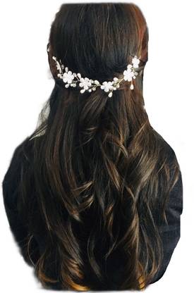 INAA White Wedding Hair Vine/ For All Types Of Hair Styling For Women And Girls Hair Chain
