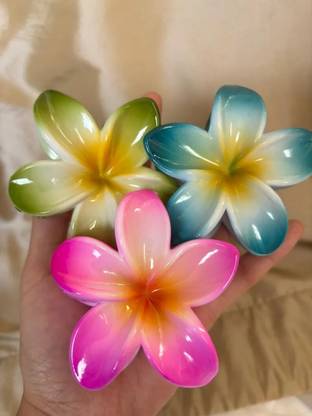 ShopCircuit Matte Flower Claw- 3pc Stylish Korean Hair Clips for Women, Flower Clutcher Hair Claw