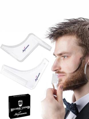 Signamio Transparent Beard Comb Home and Salon Use,Shaper Tool-3 Pcs hair combo