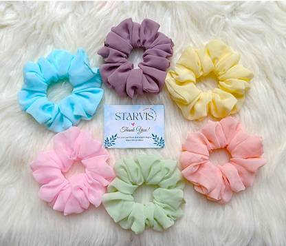 starvis georgette scrunchie-6p Rubber Band
