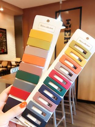 Myra Collection 20Pcs Matte Snap Hair Clip Barrettes for Girls women Tic Tac Clip