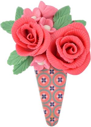 Unique Indian Crafts Handmade Artificial flowers Jewelry Tik Tac pin (COMBO OF 3) Tic Tac Clip