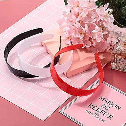 ELECSA Wide Plastic Headbands Plastic Headbands pack of 6 Head band Women Girls Hair Band