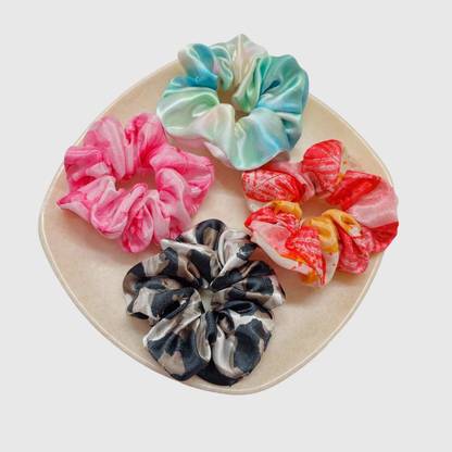 Dvabeautyshop 3 pc printed scrunchies for girls, Foxy Hair Band