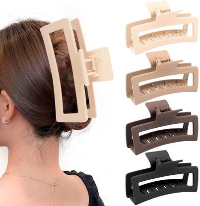 Rubela 4 Extra Large Claw Clips for Thick Hair Non-Slip Big Claw Clips Jumbo Claw Clips Hair Claw