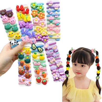 CHIKICHOO 48 Pcs (24 Pair) Soft Elastic Hair Ties – No Damage, Strong Hold Design Hair Band