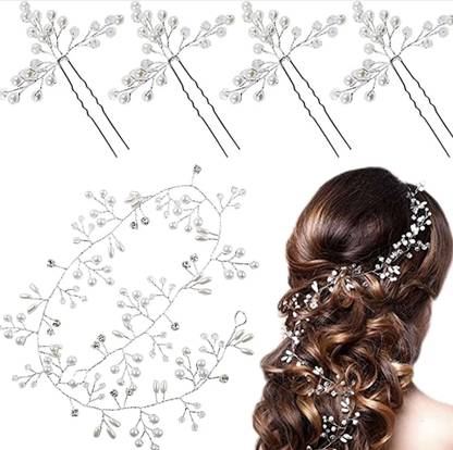 SAJIRI Trending hairstyle for open hair and juda hairstyle accessory Hair Accessory Set
