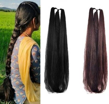 GIRISA ENTERPRISE combo black-brown choti hair extensions Hair Extension