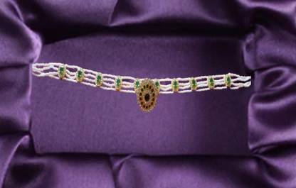 ora collection RAJPUTI SHEESHFOOL WITH BORLO (AMERICAN DIAMOND ) Hair Chain