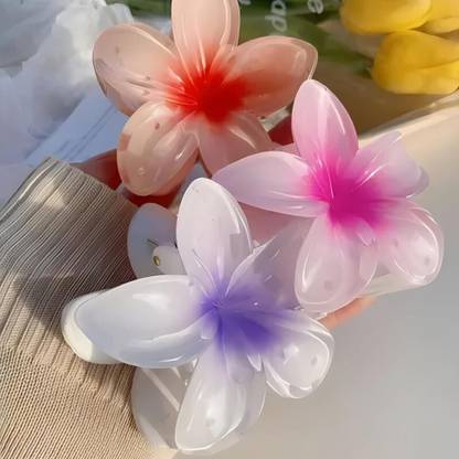 Glamezone Flower Design Plastic Hair Clutcher Pack of 3 Hair Claw