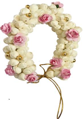 GadinFashion Hair Artificial Flower Mogra Gajra/Juda, Accessories For Women/Girls (Pack-01, Color-Pink) Bun