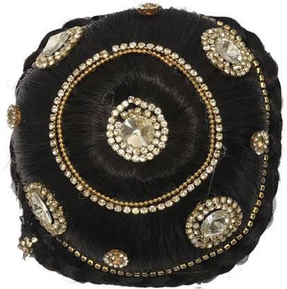 GadinFashion Stone Design Juda Extension For Women For Bun Hair Styling Tool Black Bun