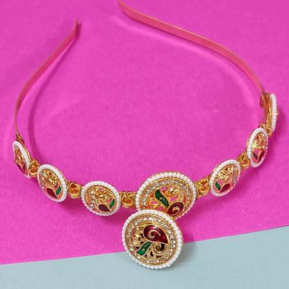 Ruwaza Stylish Hair Band With Maang Tikka hair combo