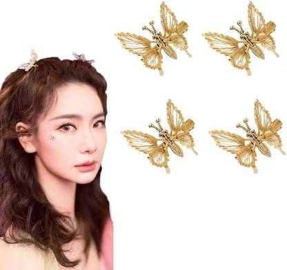 Unique One 8pcs Gold Cluture Butterfly Hair Pins for Wedding Party Hair Bridal Hair Pin